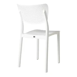 Sedia da giardino esterno bar dehors impilabile polipropilene bianco Aura