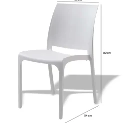 Sedia da giardino impilabile polipropilene bianca Tape Gihome®