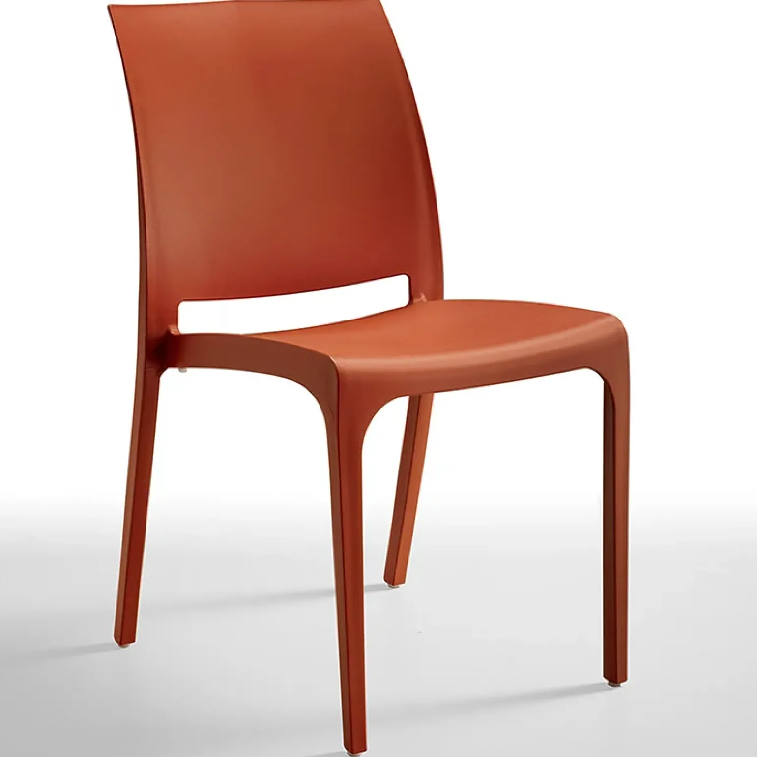 Sedia da giardino impilabile polipropilene rosso mattone Tape Gihome®