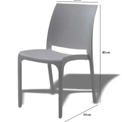 Sedia da giardino impilabile polipropilene rosso mattone Tape Gihome®