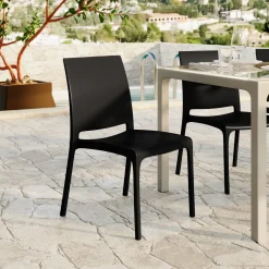 Sedia da giardino impilabile polipropilene nero Tape Gihome®