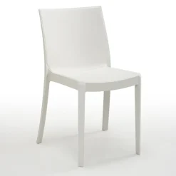 Sedia da giardino impilabile plastica bianco Olbia