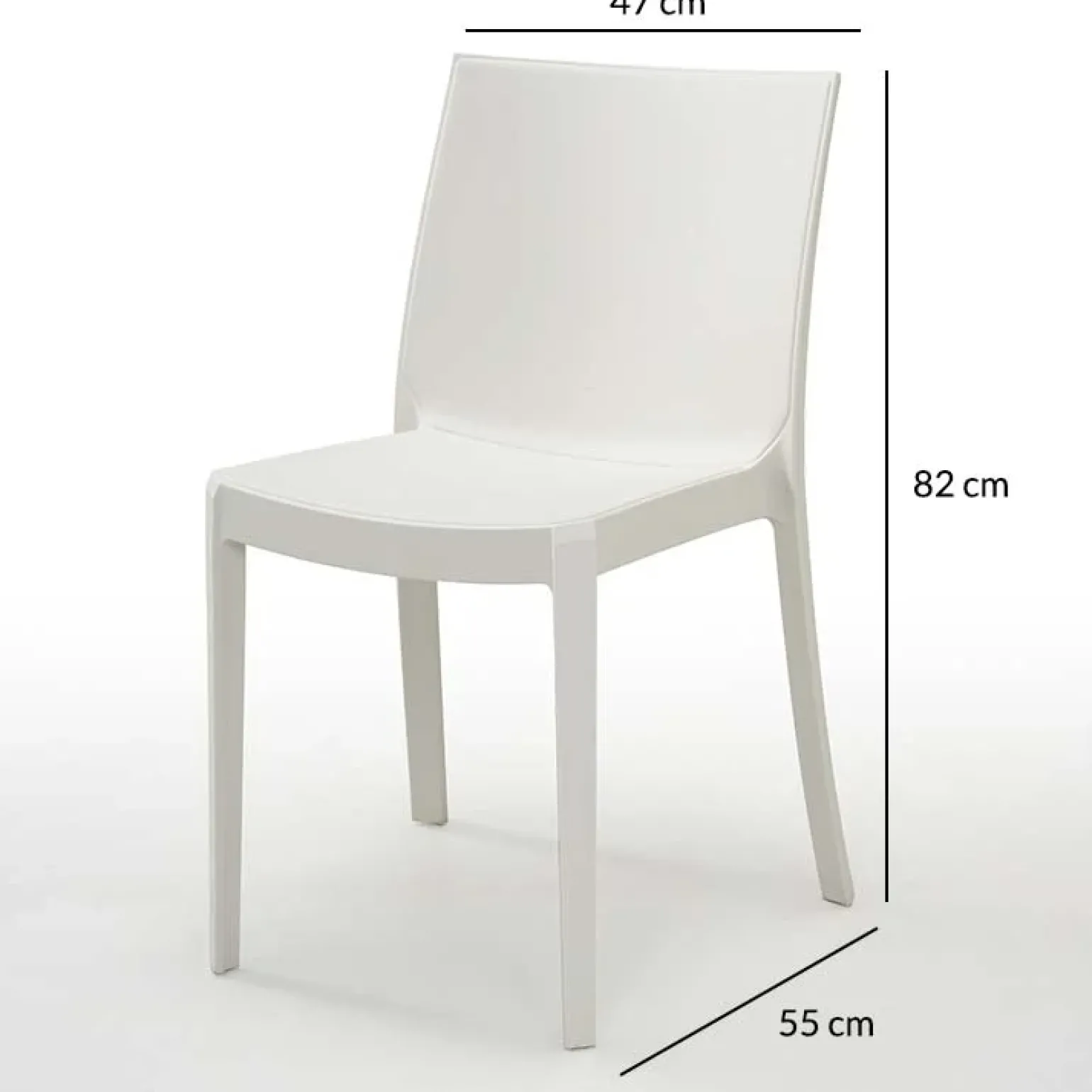 Sedia da giardino impilabile plastica bianco Olbia