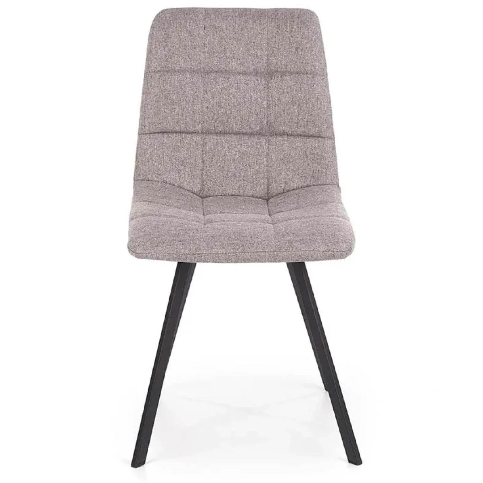 Sedia da pranzo imbottita in tessuto grigio nero Kristen