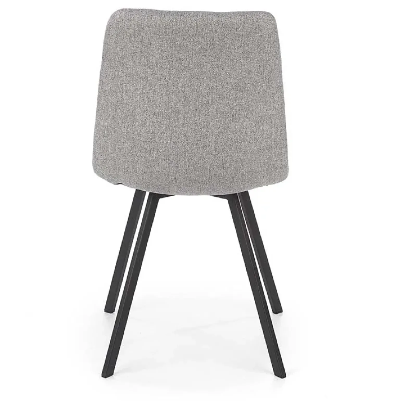 Sedia da pranzo imbottita in tessuto grigio nero Kristen