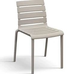 Sedia da pranzo impilabile moderna in polipropilene beige Cesca