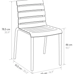 Sedia da pranzo impilabile moderna in polipropilene beige Cesca
