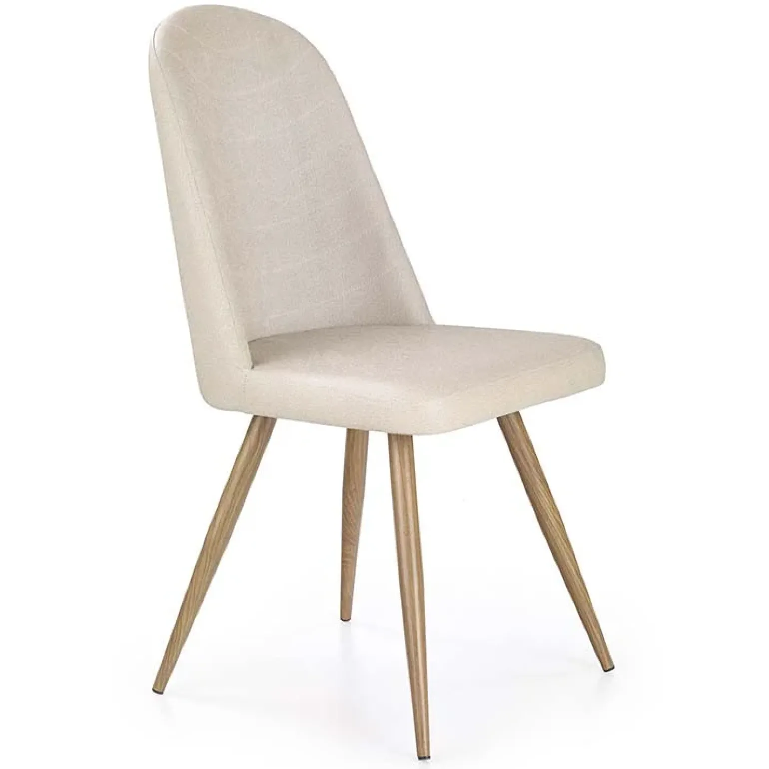 Sedia da pranzo in ecopelle beige rovere miele Romea