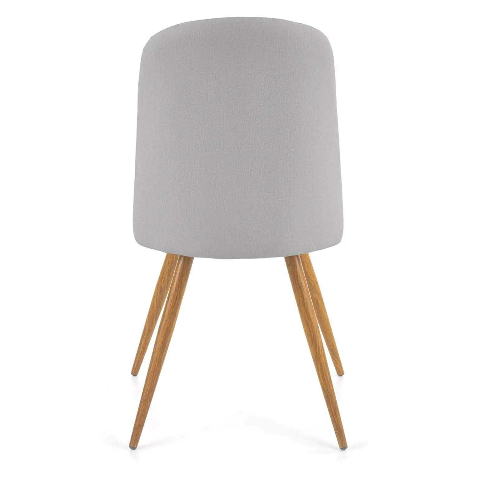 Sedia da pranzo in ecopelle grigia rovere miele Romea