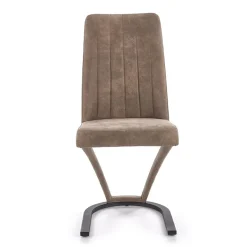 Sedia da pranzo in ecopelle design moderno marrone Moka