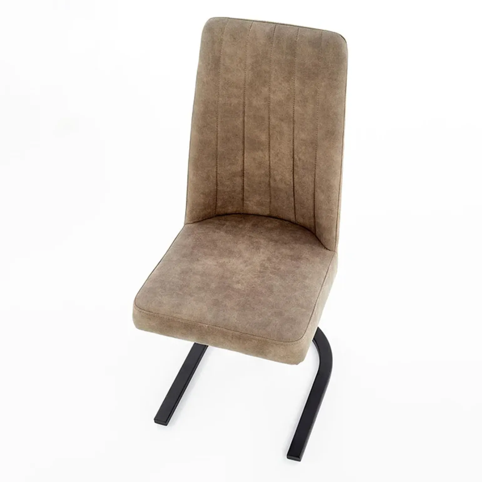 Sedia da pranzo in ecopelle design moderno marrone Moka