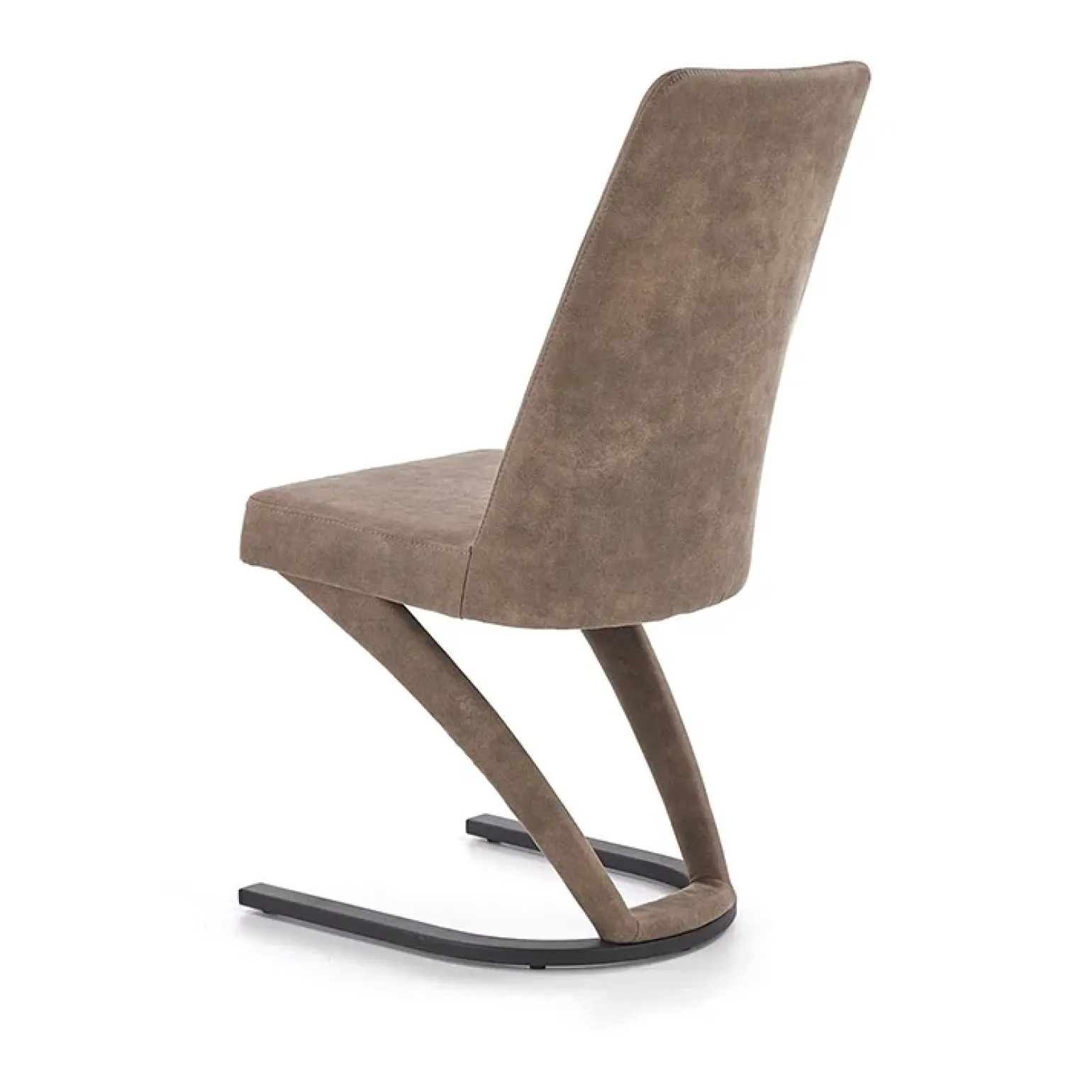 Sedia da pranzo in ecopelle design moderno marrone Moka