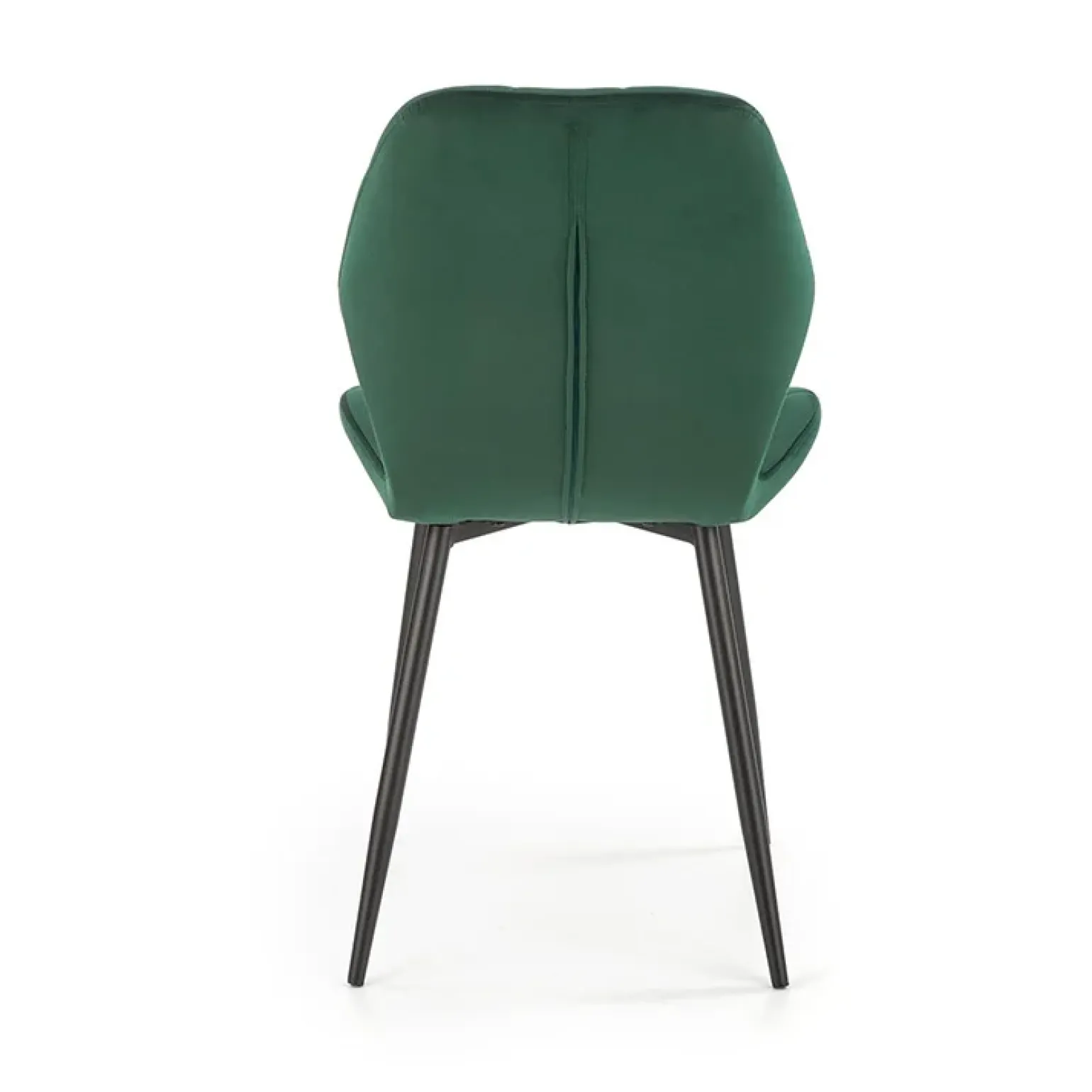 Sedia da pranzo in tessuto moderna verde scuro nero Cotton