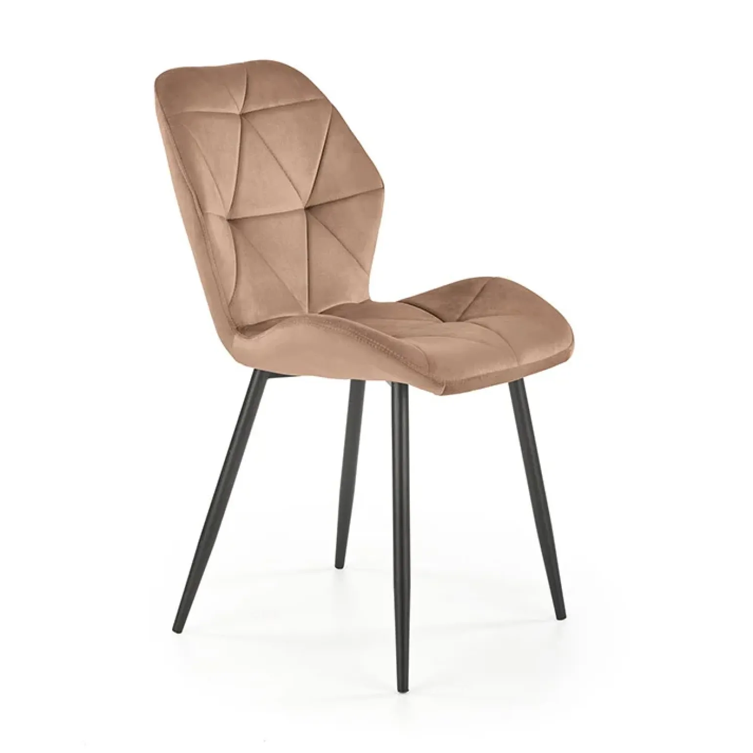 Sedia da pranzo in tessuto moderna beige nero Cotton
