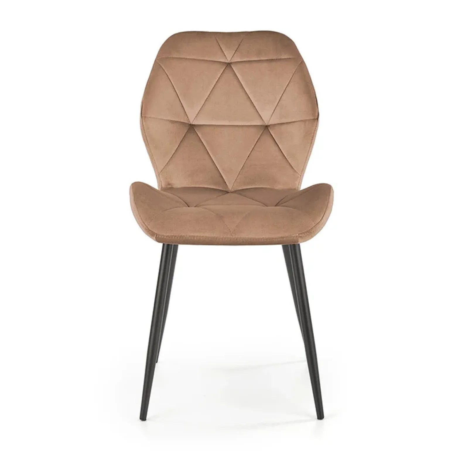 Sedia da pranzo in tessuto moderna beige nero Cotton
