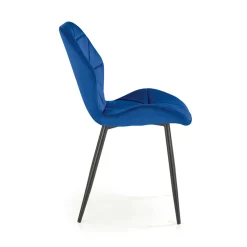 Sedia da pranzo in tessuto moderna blu nero Cotton