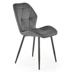 Sedia da pranzo in tessuto moderna grigio nero Cotton