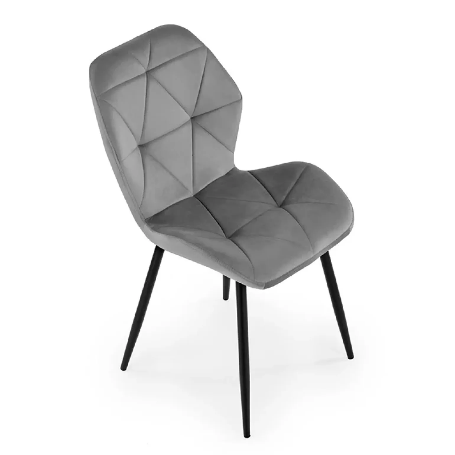 Sedia da pranzo in tessuto moderna grigio nero Cotton