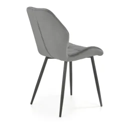 Sedia da pranzo in tessuto moderna grigio nero Cotton