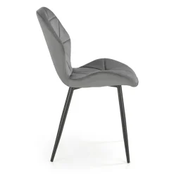 Sedia da pranzo in tessuto moderna grigio nero Cotton