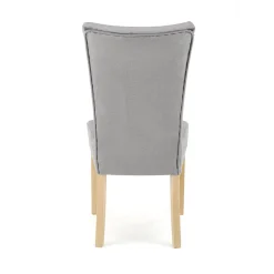 Sedia da pranzo in velluto rovere chiaro grigio chiaro Vaduz