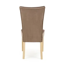 Sedia da pranzo in velluto rovere chiaro beige Vaduz