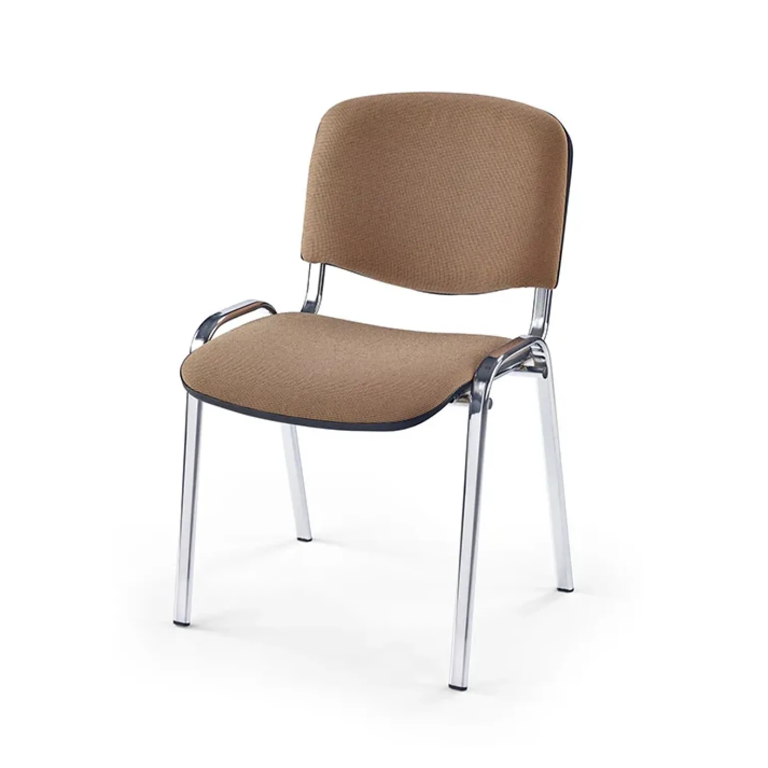 Sedia da pranzo moderna in acciaio tessuto beige Laos