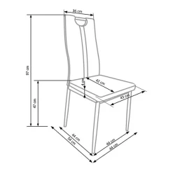 Sedia da pranzo moderna in ecopelle bianco avorio con gambe in acciaio Ginevra Gihome®