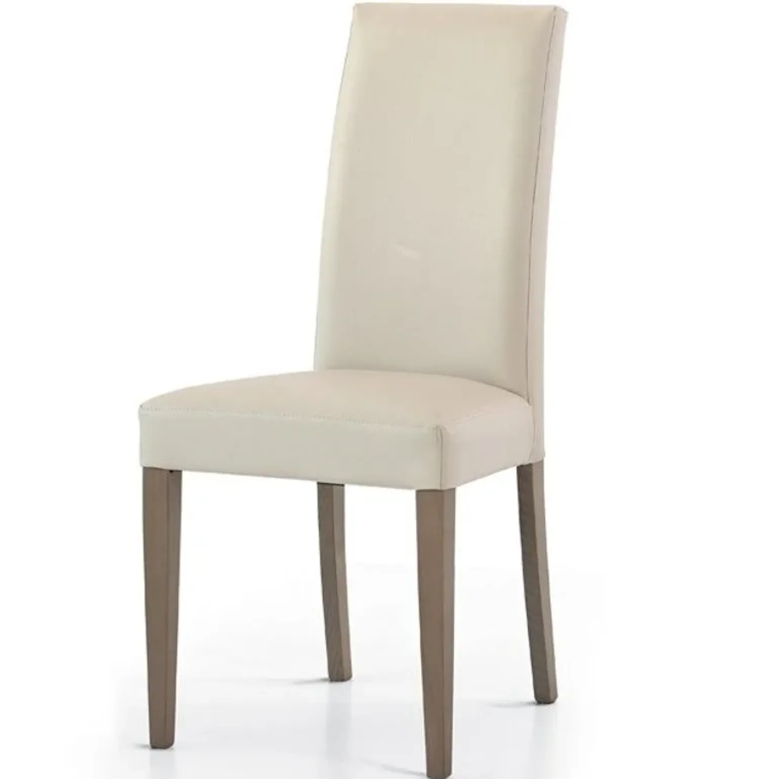 Sedia da pranzo moderna imbottita in ecopelle avorio Bice Gihome®