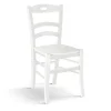 Sedia da pranzo stile shabby in legno bianco laccato Astrid Gihome®