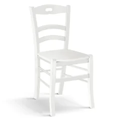 Sedia da pranzo stile shabby in legno bianco laccato Astrid Gihome®