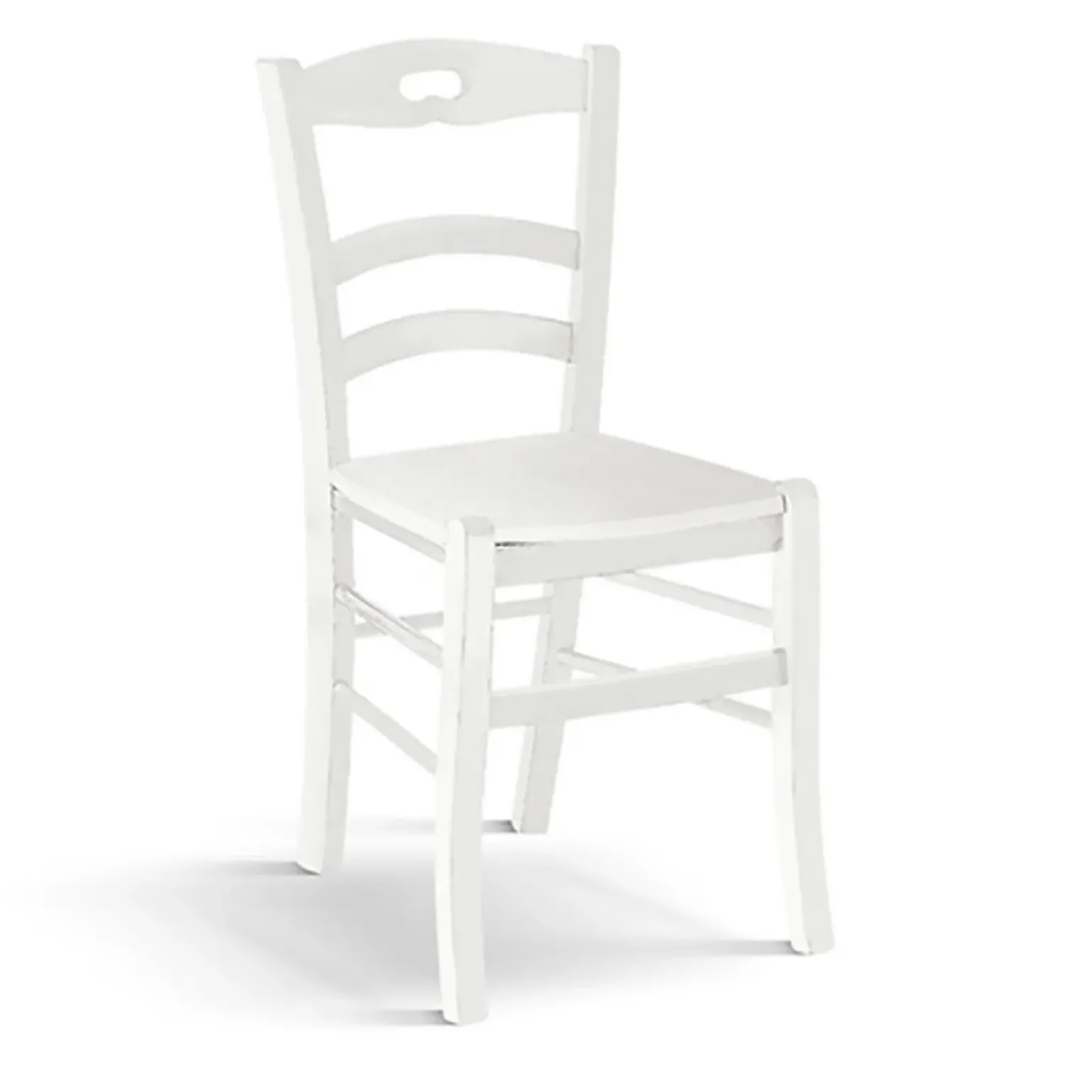 Sedia da pranzo stile shabby in legno bianco laccato Astrid Gihome®