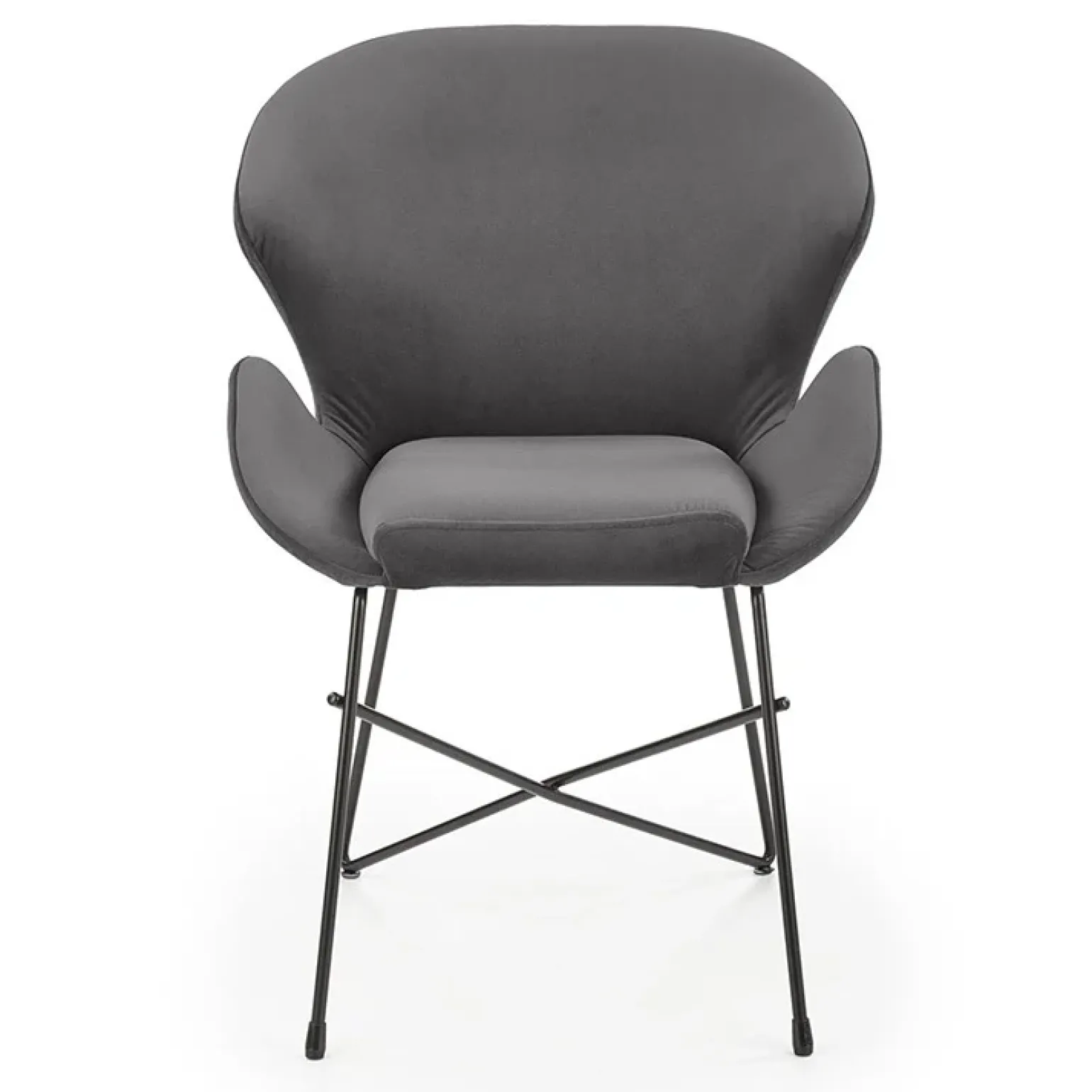 Sedia da sala moderna in tessuto grigio Farro