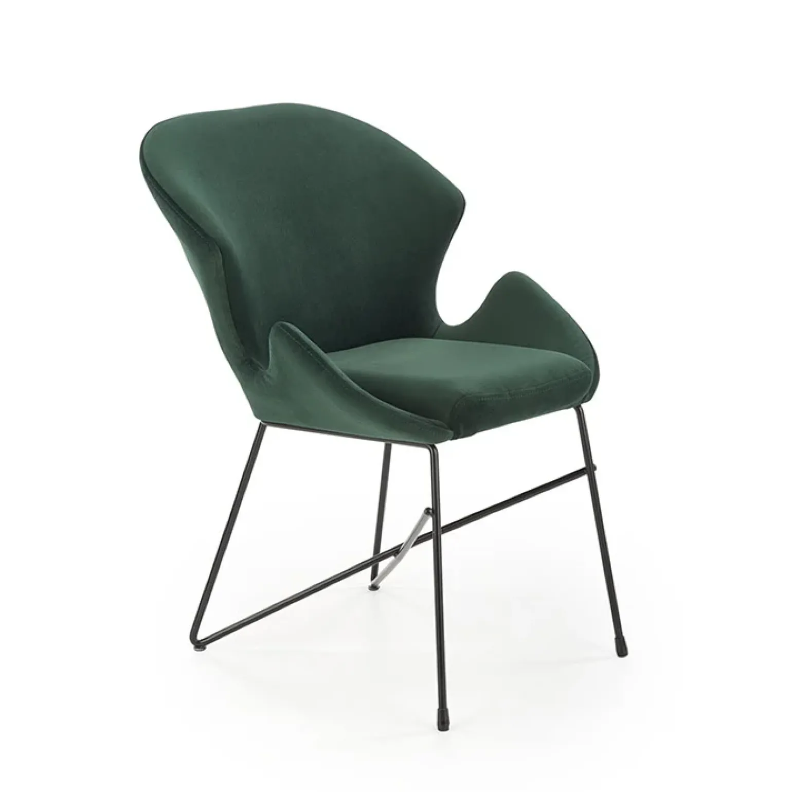 Sedia da sala moderna in tessuto verde scuro Farro