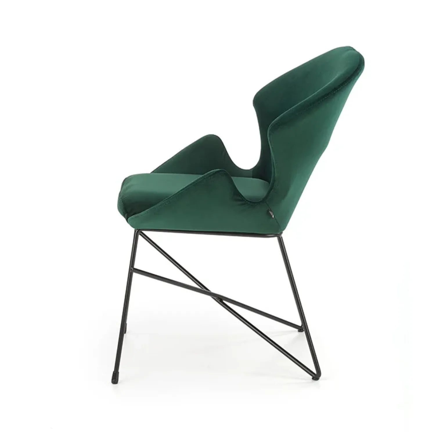 Sedia da sala moderna in tessuto verde scuro Farro