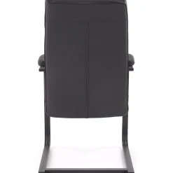 Sedia da ufficio con braccioli moderna in ecopelle nero Andrada