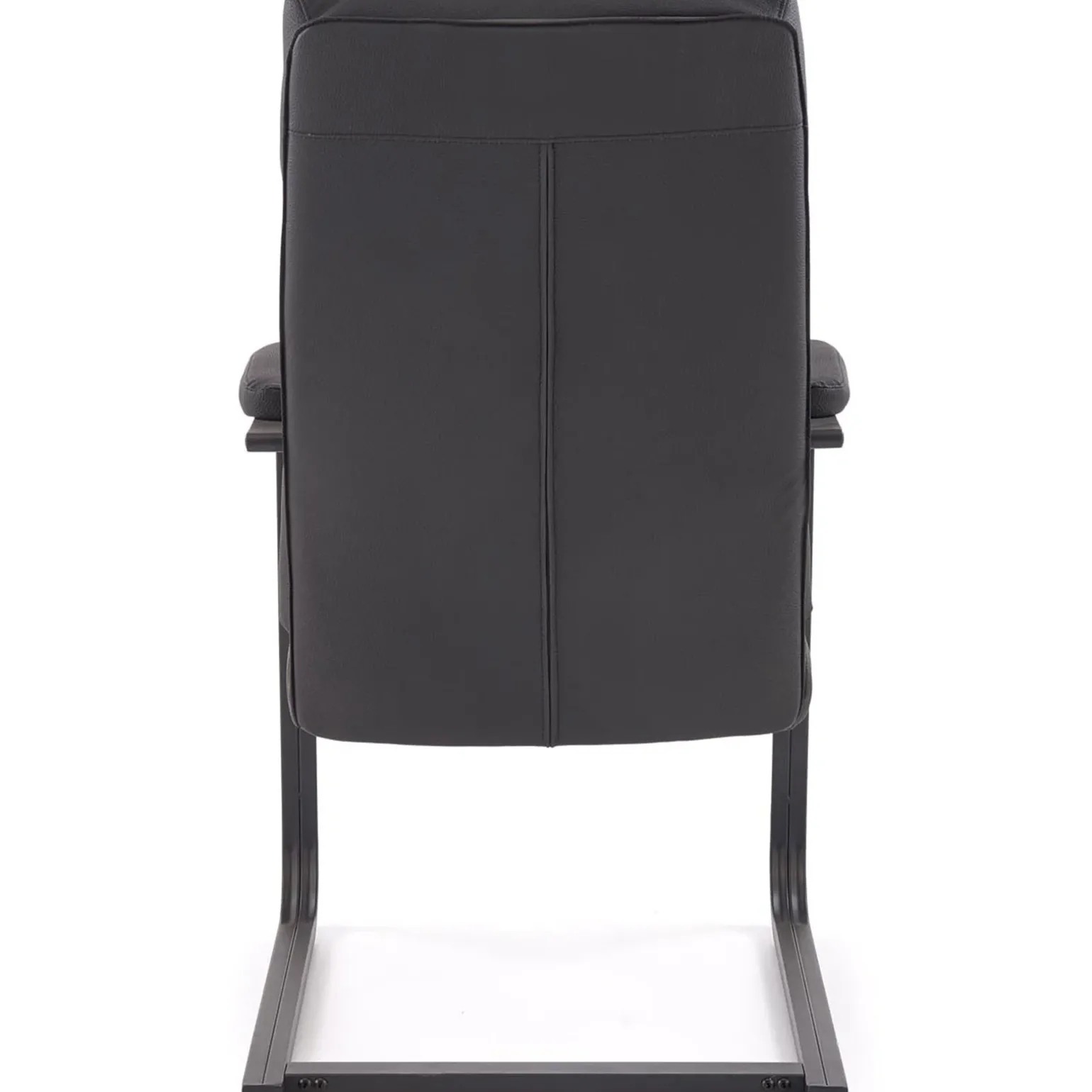 Sedia da ufficio con braccioli moderna in ecopelle nero Andrada