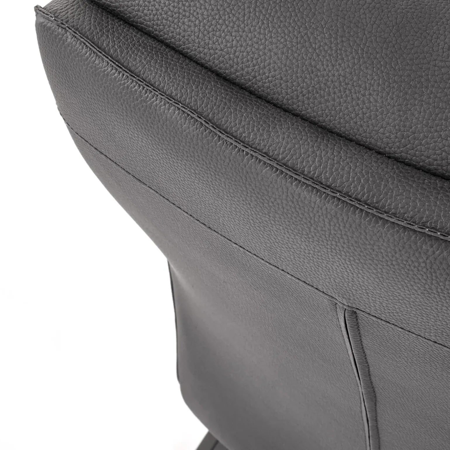 Sedia da ufficio con braccioli moderna in ecopelle nero Andrada