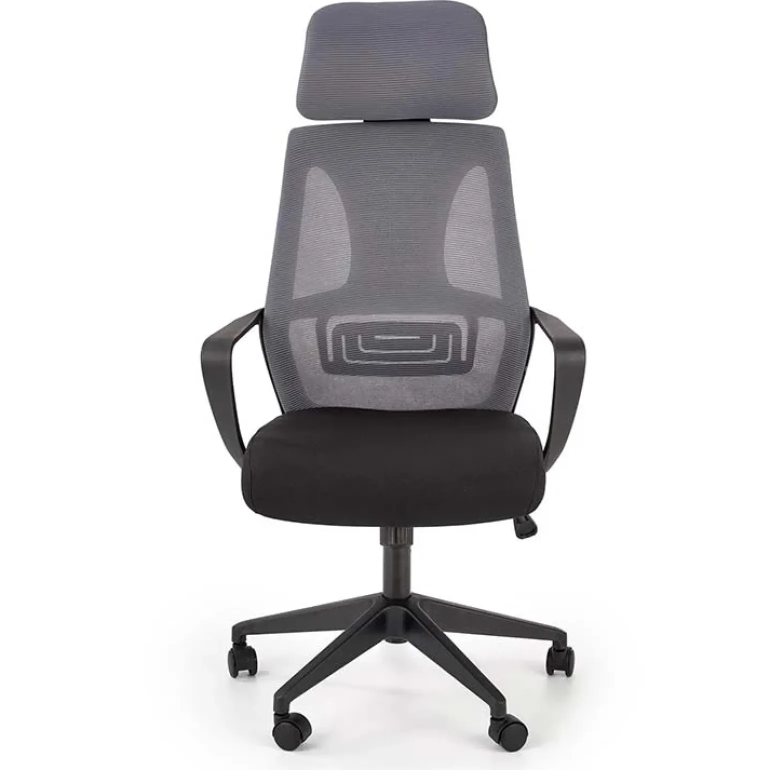 Sedia da ufficio con ruote in tessuto rete grigio nero Clay