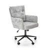 Sedia da ufficio con ruote in tessuto grigio chiaro Tadea