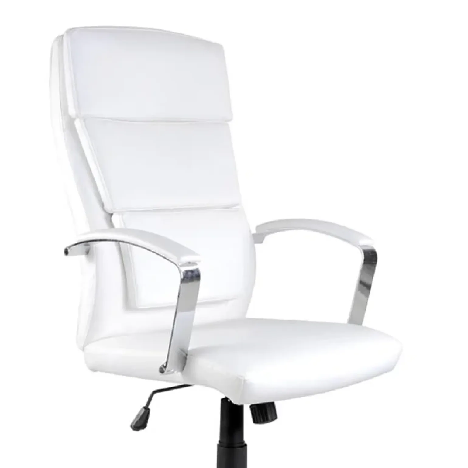Sedia da ufficio design con ruote in ecopelle bianco Cascada