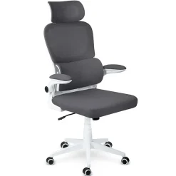 Sedia da ufficio design moderno con ruote grigia Deskisy