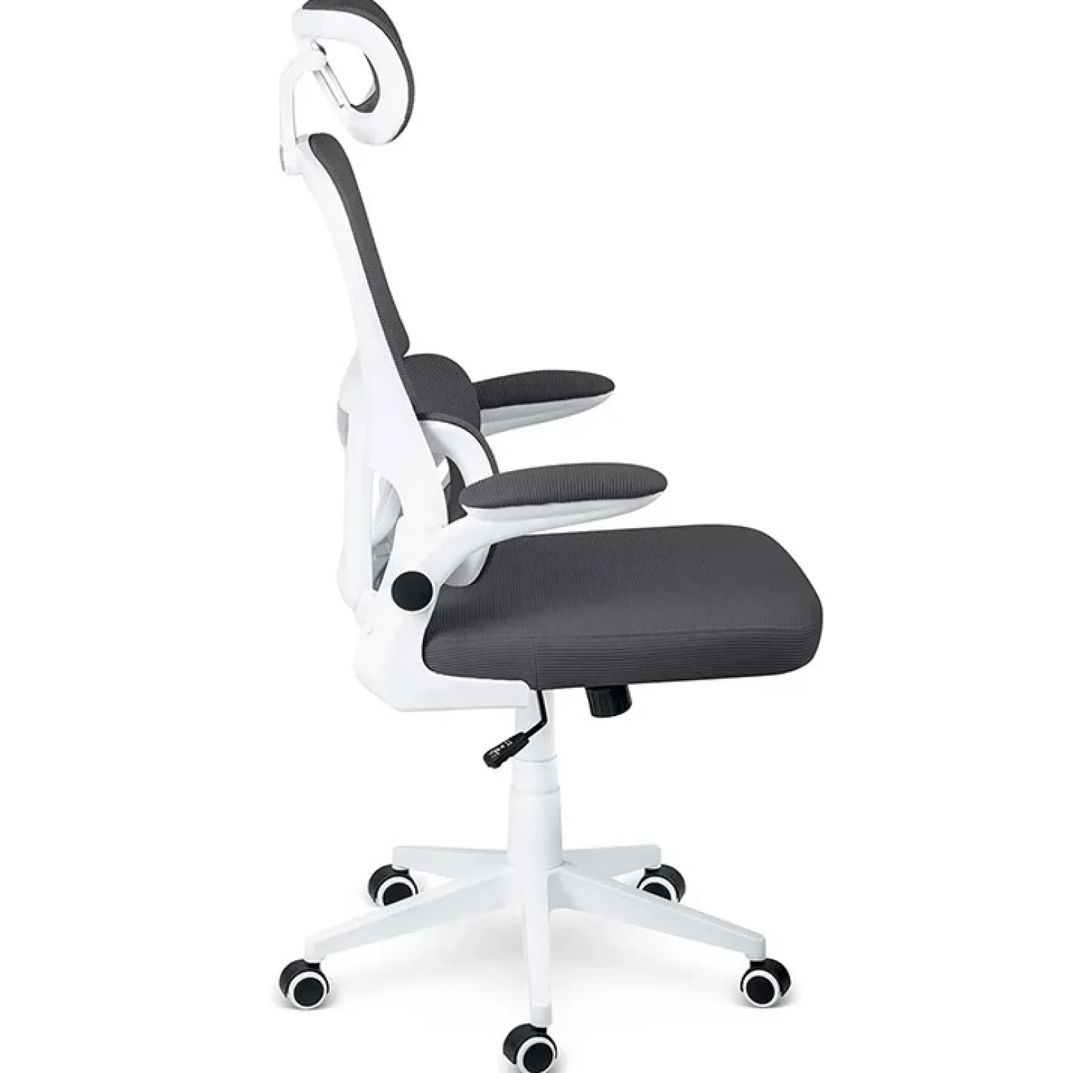 Sedia da ufficio design moderno con ruote grigia Deskisy