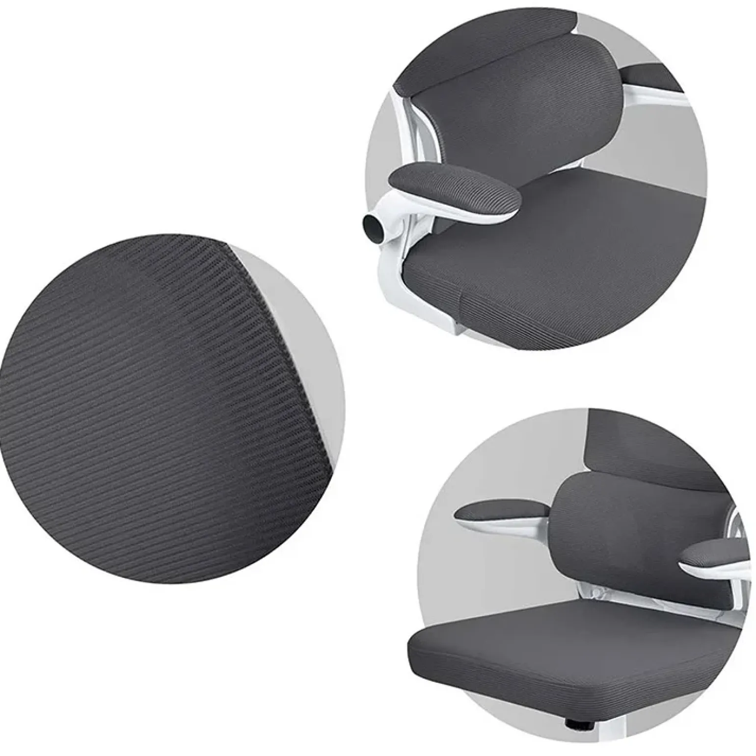Sedia da ufficio design moderno con ruote grigia Deskisy