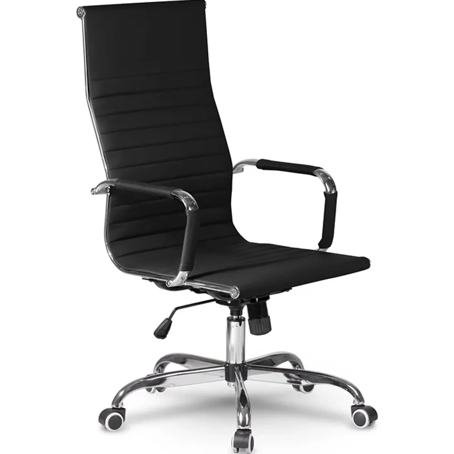 Sedia da ufficio design moderno con ruote nera Ergoflex