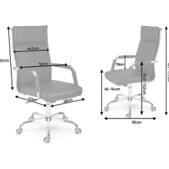 Sedia da ufficio design moderno con ruote nera Workisy