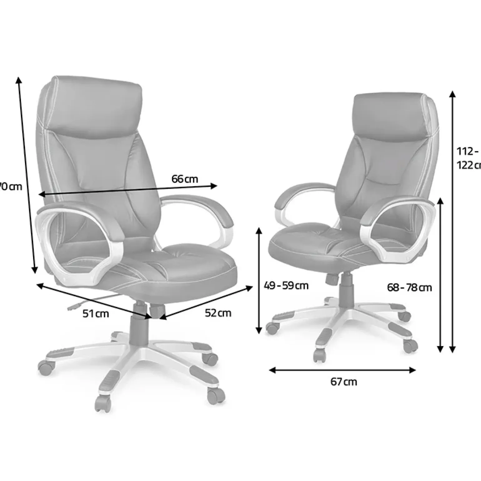 Sedia da ufficio ecopelle design moderno con ruote nero Workwell