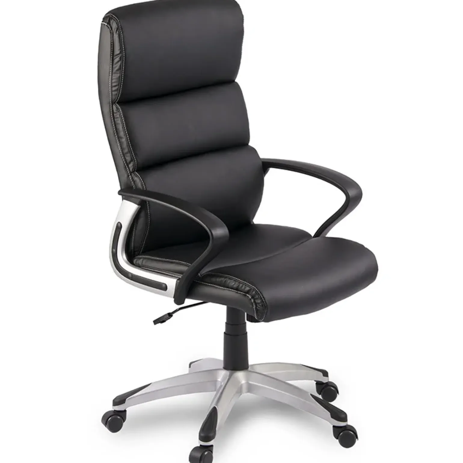 Sedia da ufficio ecopelle design moderno con ruote nero Executive