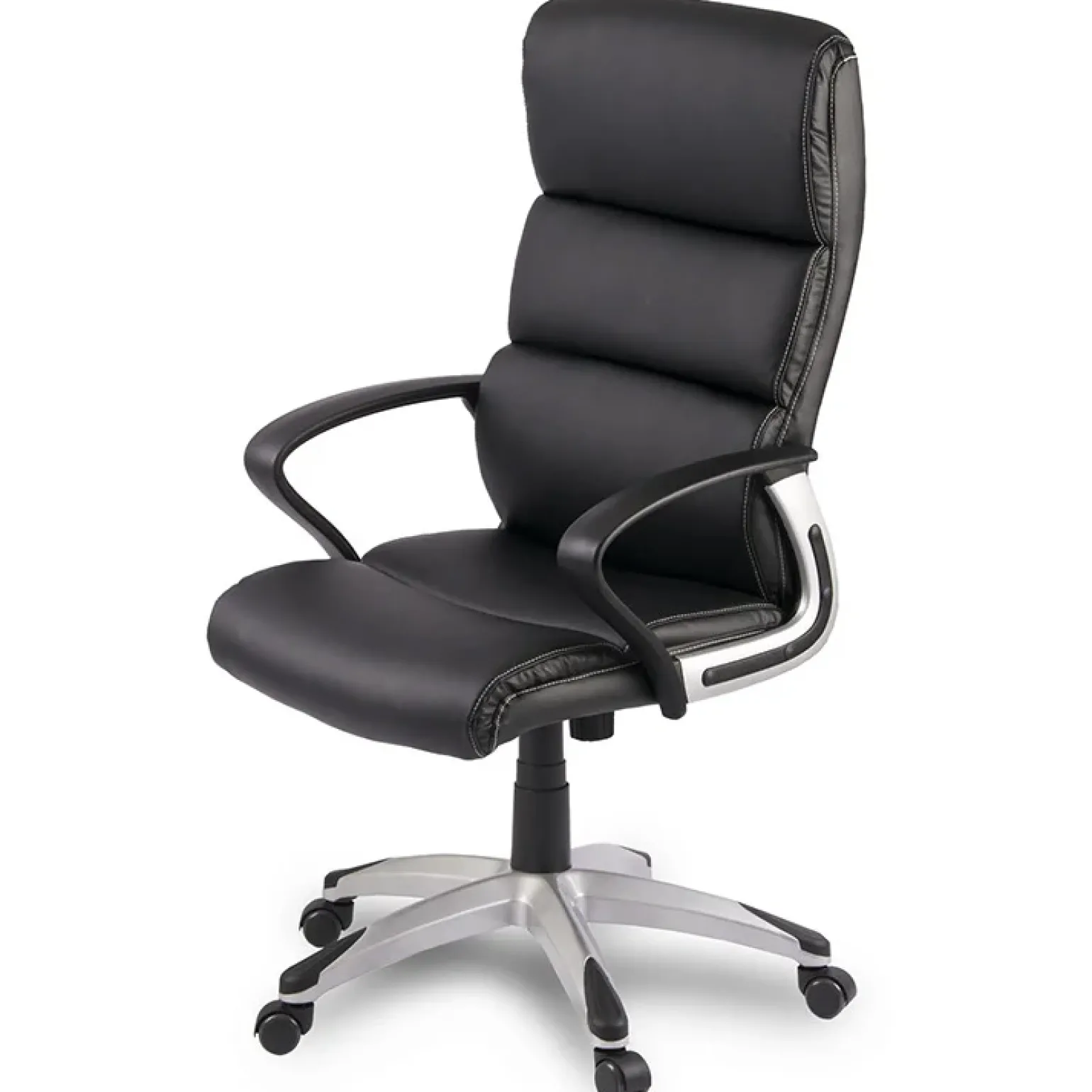 Sedia da ufficio ecopelle design moderno con ruote nero Executive