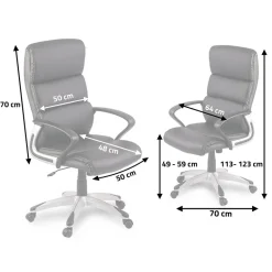 Sedia da ufficio ecopelle design moderno con ruote nero Executive